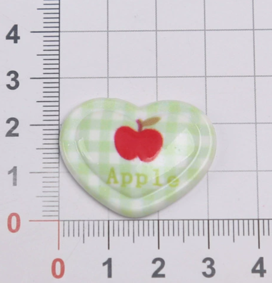Phone Cases Junk - 10 Adet Kalp Şeklinde Elma Reçine