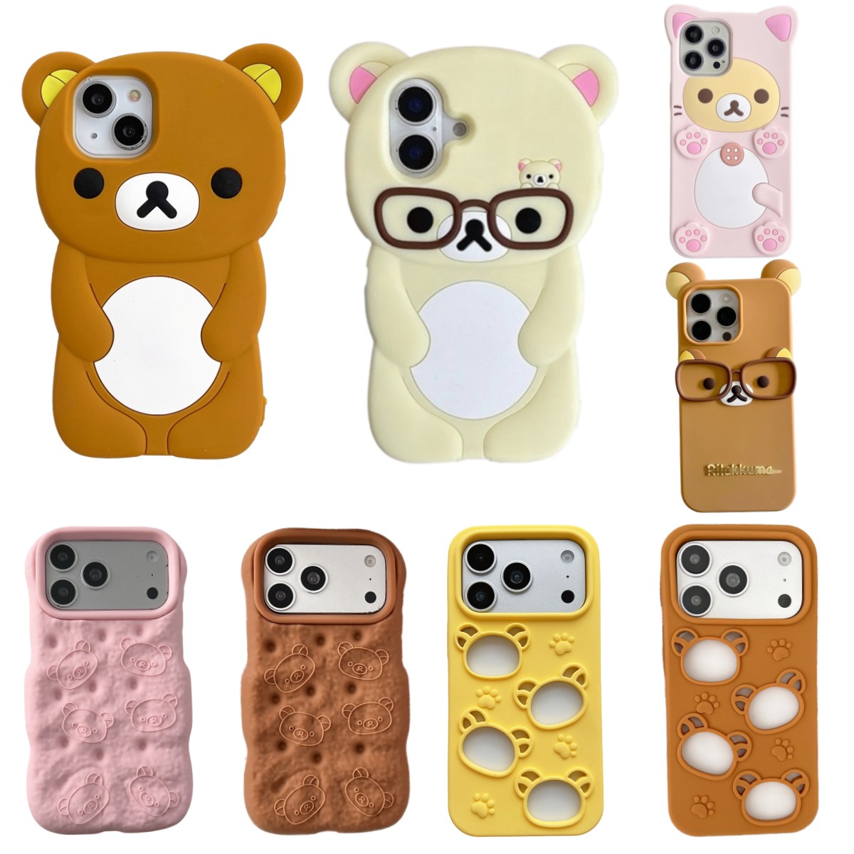 Phone Cases Cute - Çok Sevimli 3D Çizgi Film Ayıcık