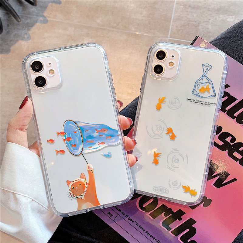 Phone Cases For Iphone 17 - Güzel Balıklar Desenli Şeffaf Telefon Kılıfı
