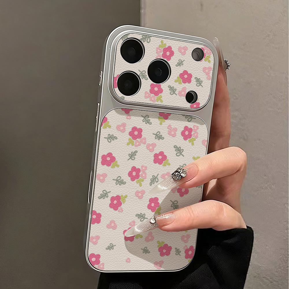 Phone Cases That Cover The Camera - Lüks INS Çiçek Desenli Büyük Pencereli