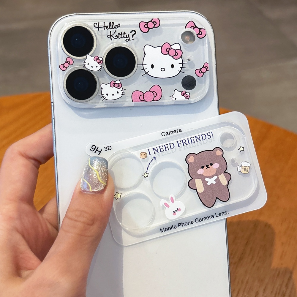 Phone Cases That Cover The Camera - Sevimli Karikatür Kamera Koruyucu Lens Filmi