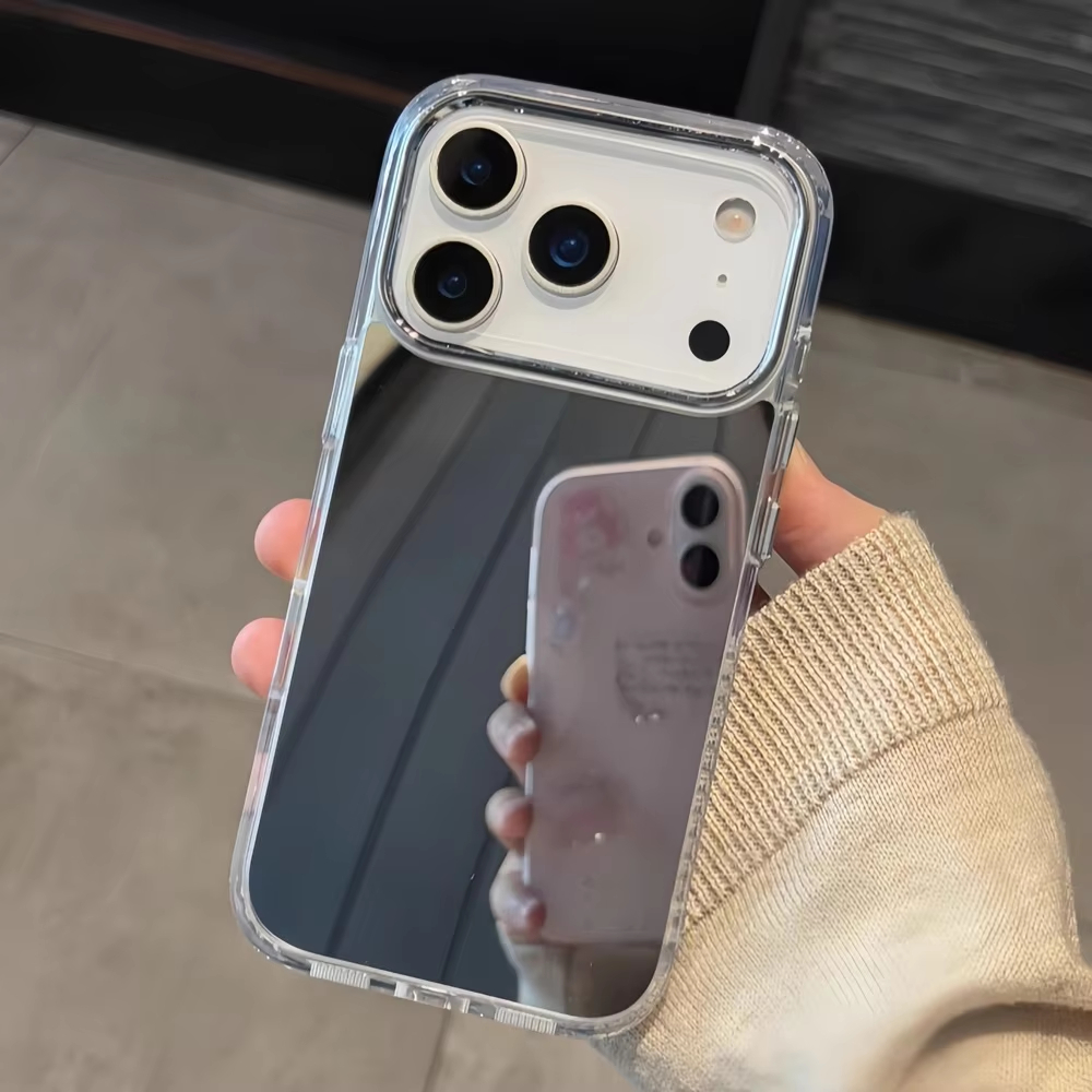 Luxury Plating Case - Lüks Akrilik Makyaj Aynalı Telefon Kılıfı