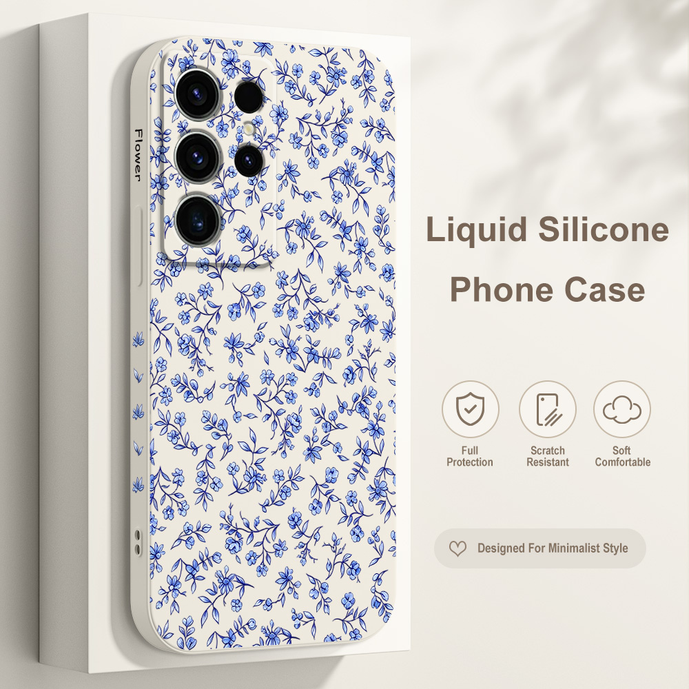 Phone Cases Samsung S25 Ultra - Bükümlü Çiçek Desenli Telefon Kılıfı Samsung