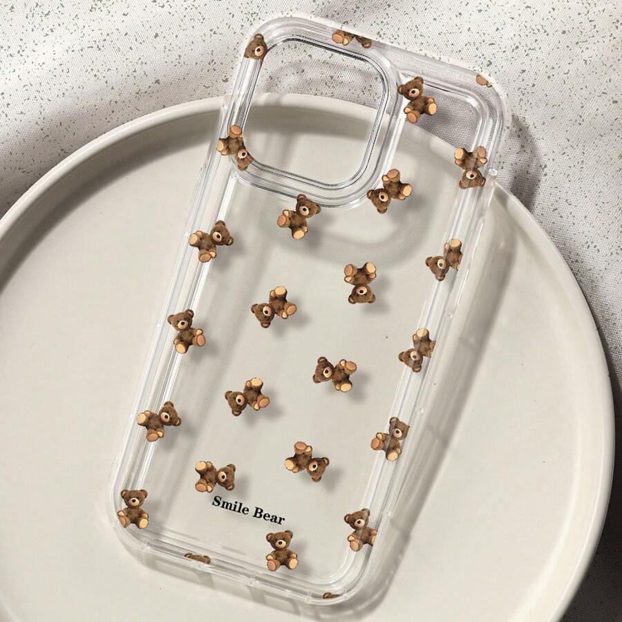 Phone Cases Cute - Çiçek Ayı Baskı Telefon Kılıfı iPhone