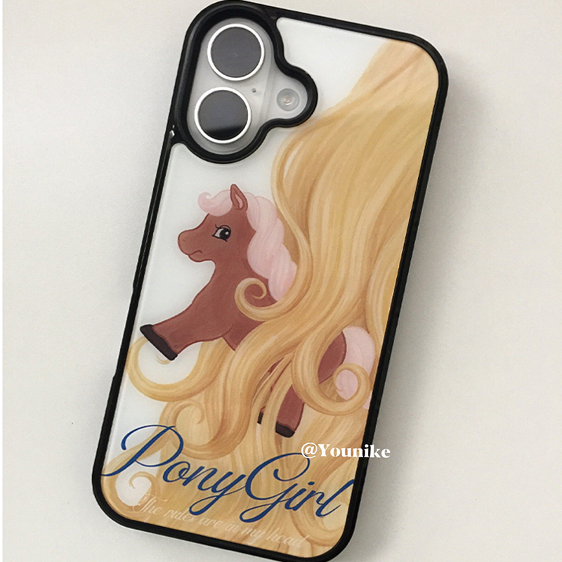 Phone Cases Cute Iphone 14 - Kore Tarzı Retro Sevimli Uzun Saçlı