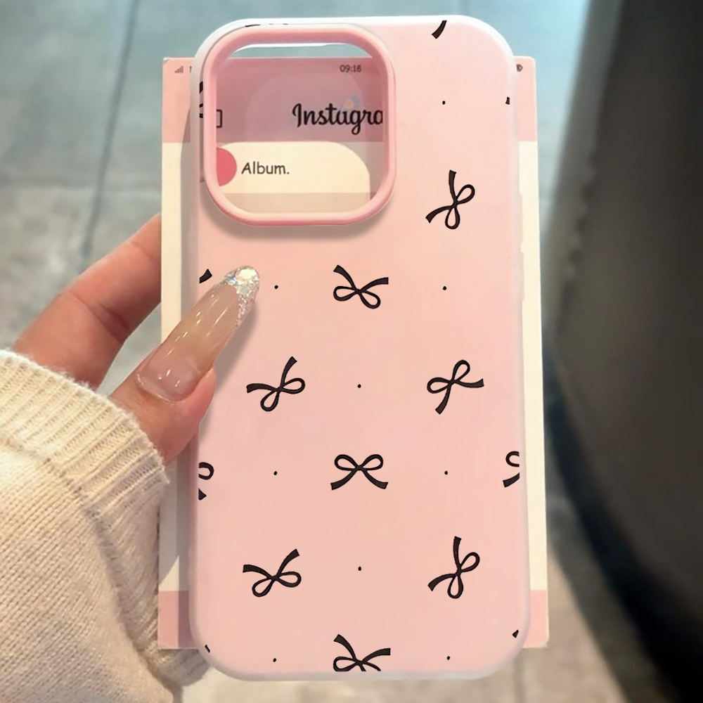 Phone Cases Cute Iphone 14 - Sevimli Fiyonklu Puantiyeli INS Telefon Kılıfı