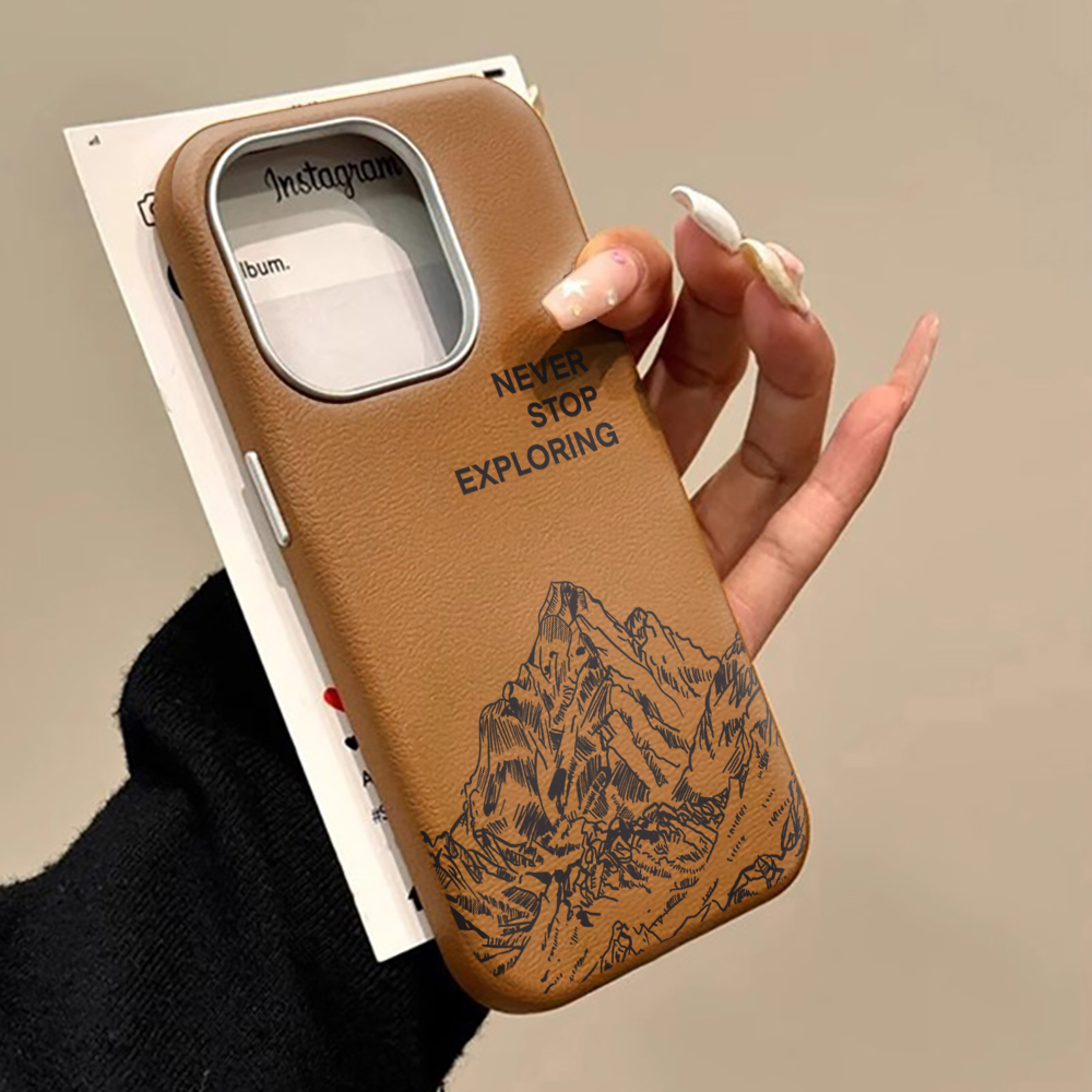 Phone Cases Samsung S25 Ultra - Lüks Dağ Desenli Sade Kılıf Samsung