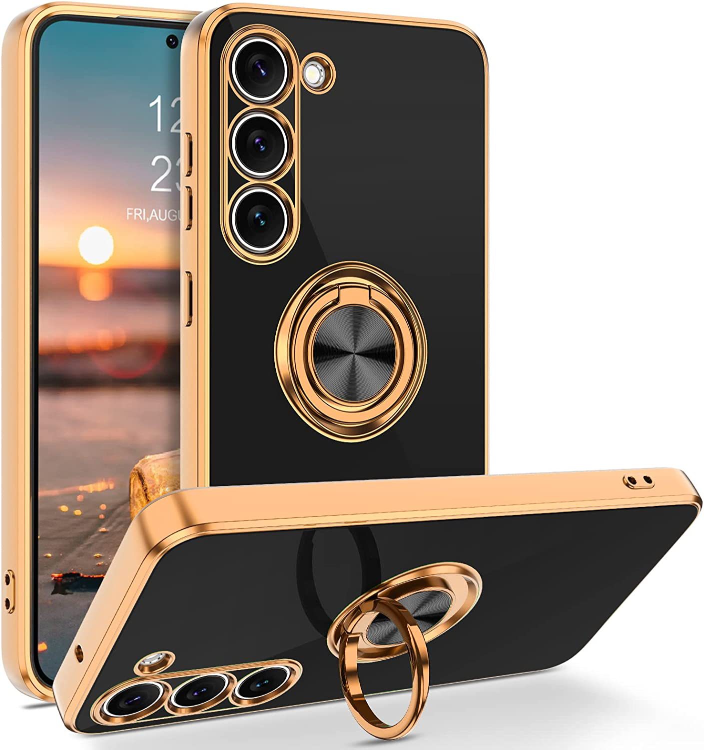 Luxury Plating Case - Lüks Kaplama Manyetik 360 ° Samsung