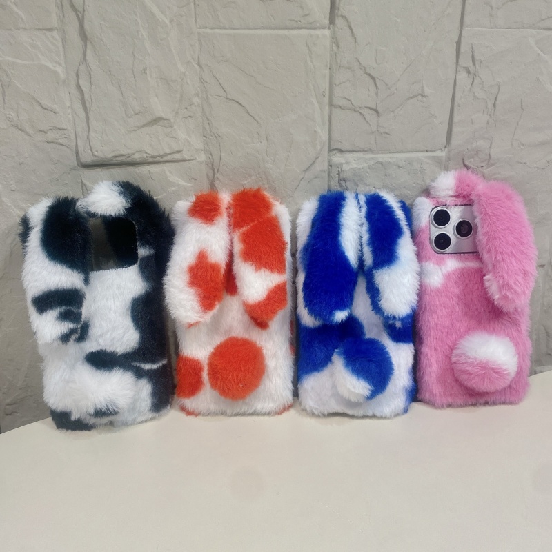 Phone Cases Cute - Sevimli Tavşan Tasarımlı Tüylü Telefon Kılıfları