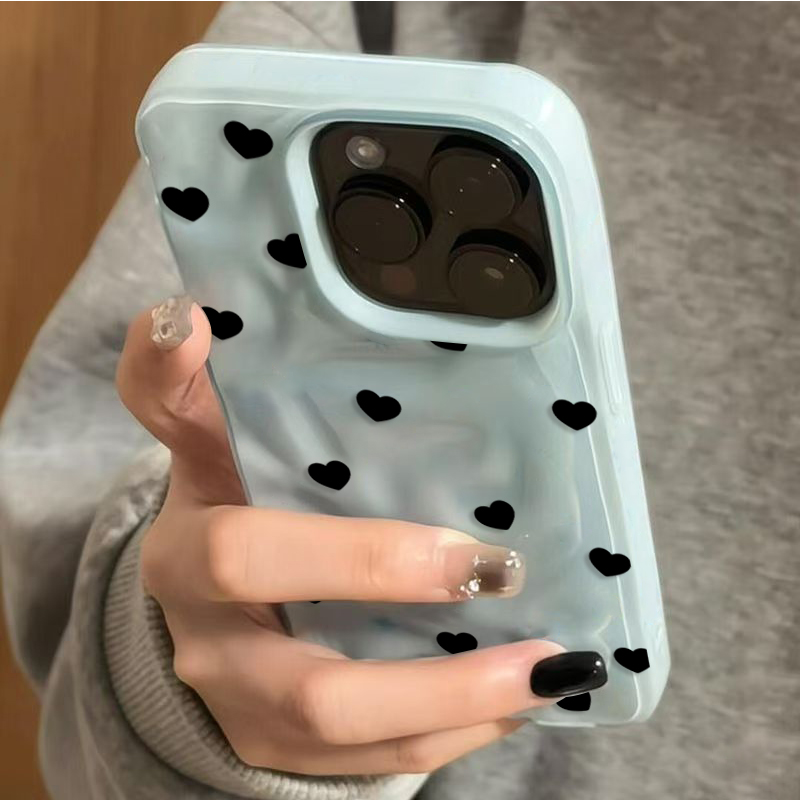 Estetik Şirin Siyah Kalp Darbe - Phone Cases Cute Iphone 14 incelemesi ve fiyatı