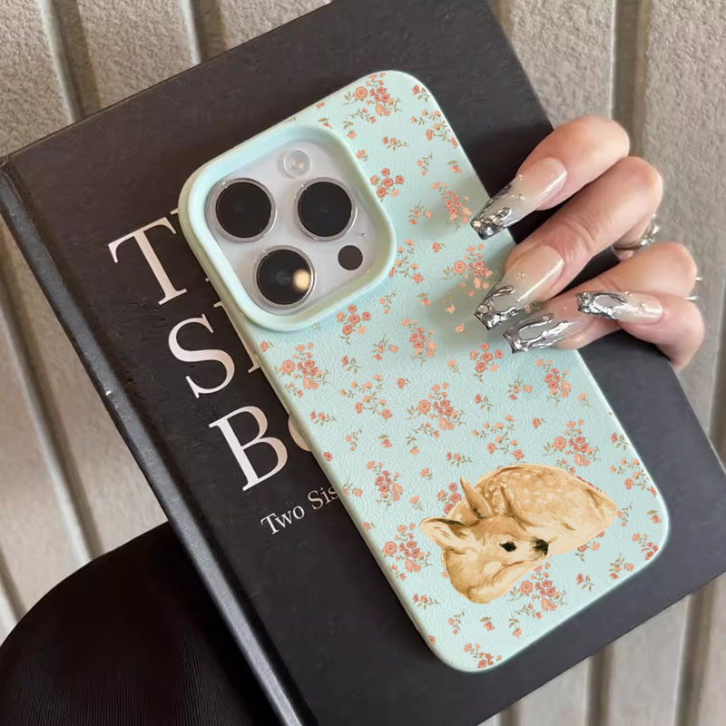 Sevimli Geyik Tam Çiçek Desenl - Phone Cases Cute Iphone 14 incelemesi ve fiyatı