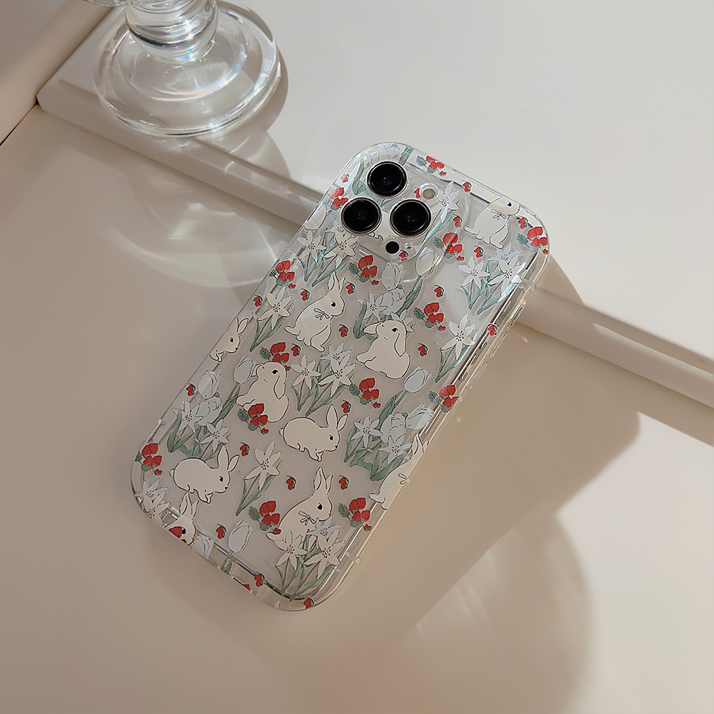 Sevimli Karikatür Tavşan Çiçek - Phone Cases Cute Iphone 14 incelemesi ve fiyatı