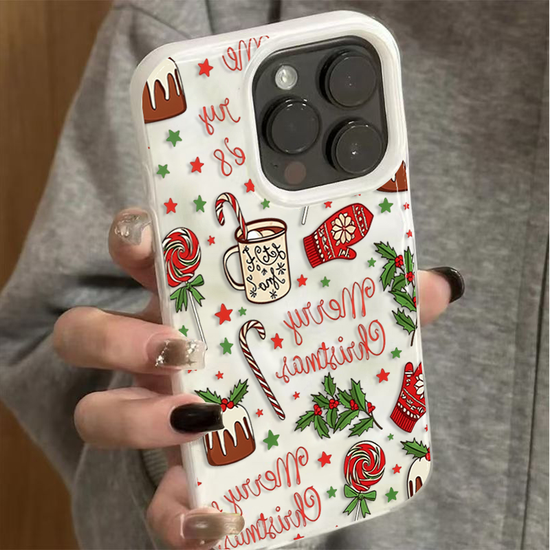 Sevimli Şenlikli Noel Desenli  - Phone Cases Cute Iphone 14 incelemesi ve fiyatı
